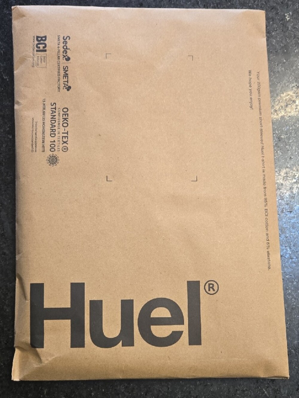 HUEL Men's Black Short Sleeve T-Shirt Brand New in Package Size L- Large